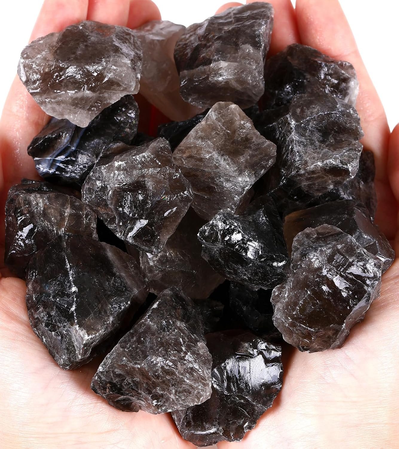 QINJIEJIE Natural Raw Smoky Quartz Crystals
