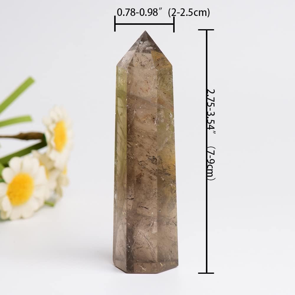 Smoky Quartz Crystal Tower – 6-Faceted Healing Wand