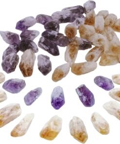 Amethyst & Citrine Raw Crystal Healing Stones, 30-36 Pcs