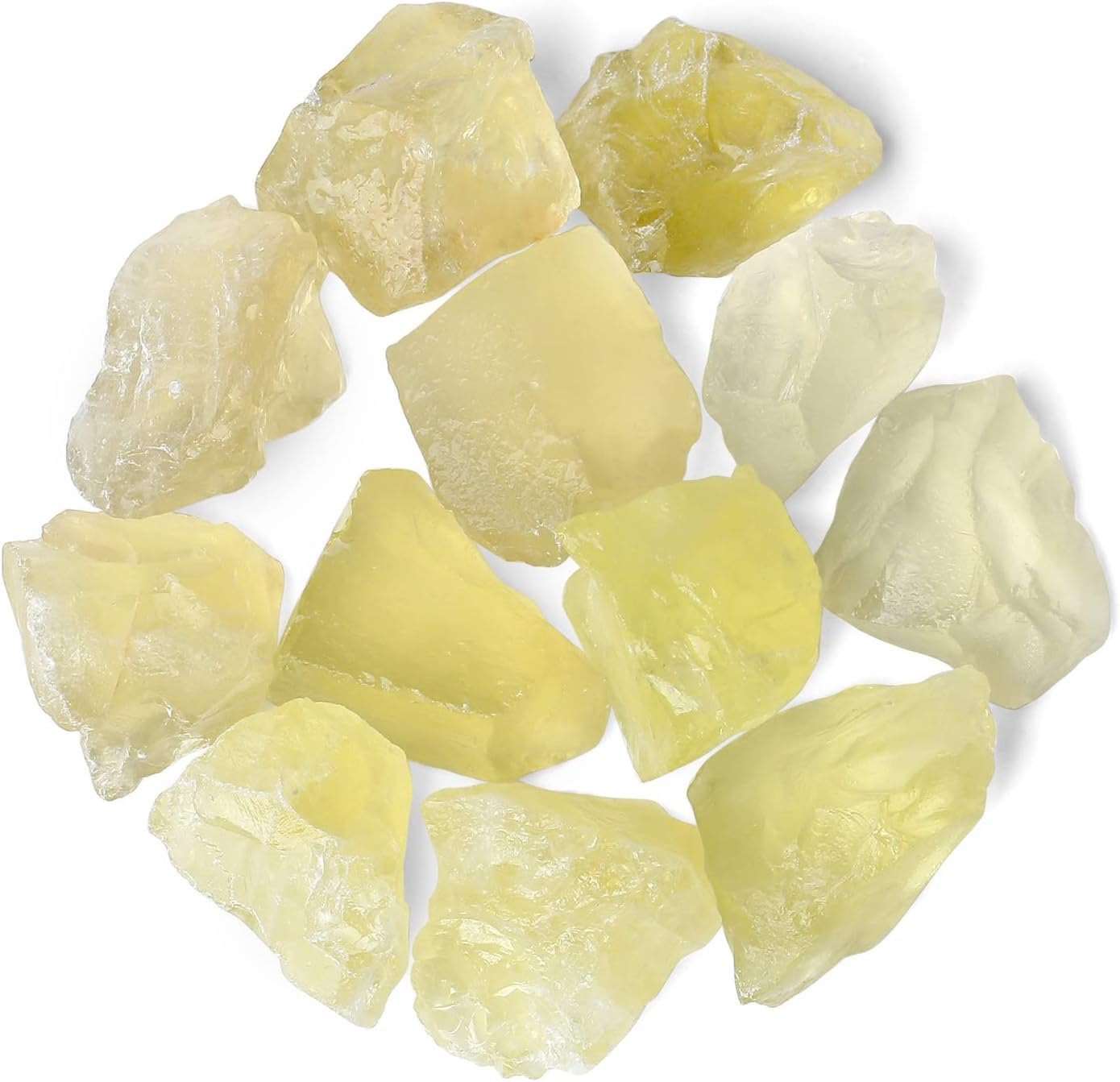 QINJIEJIE Natural Raw Citrine Crystals Bulk 0.8-1.2"