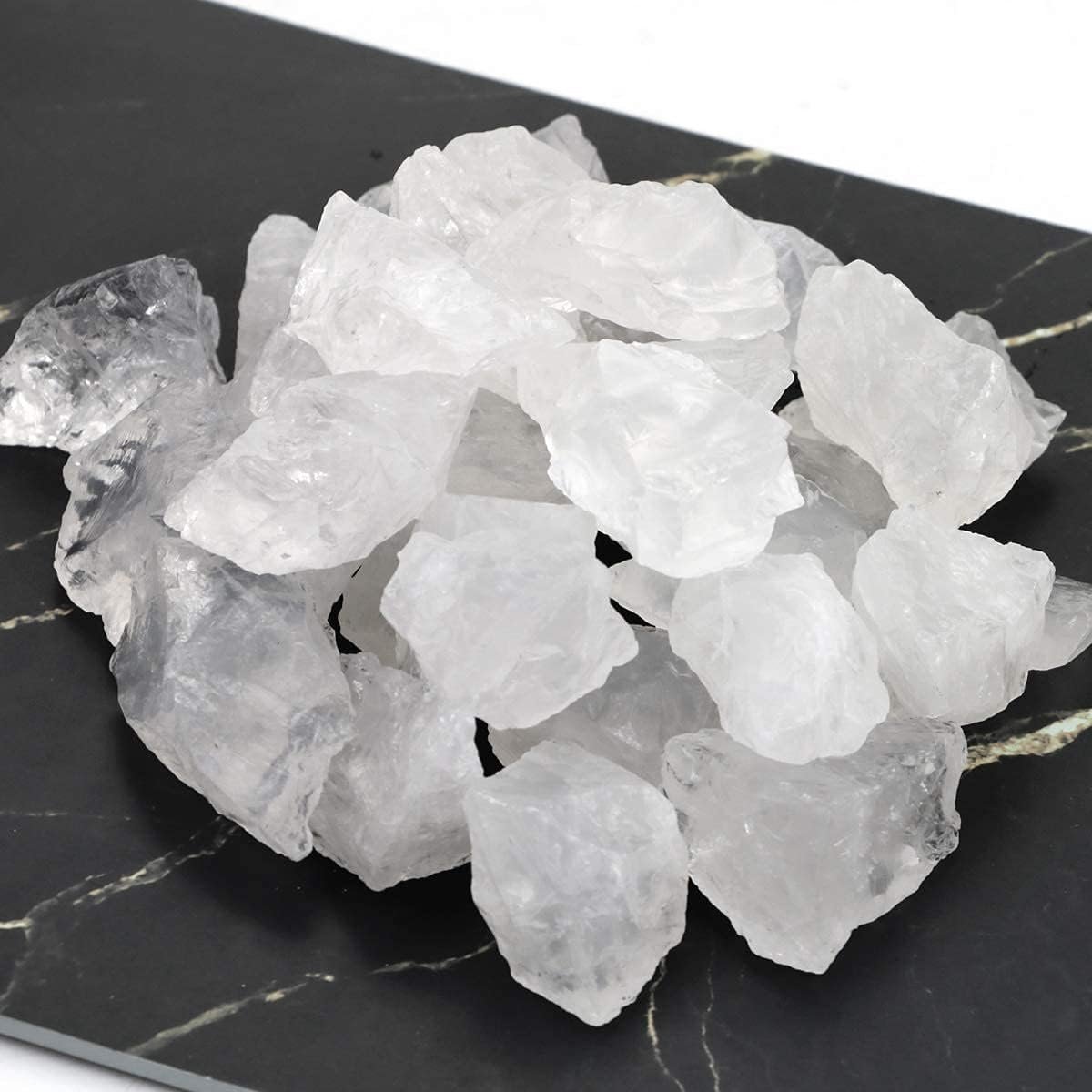 2lb Raw Clear Quartz Crystals for Tumbling