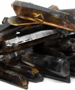 HQRP Dark Smoky Quartz Raw Crystal Points, 30PCS