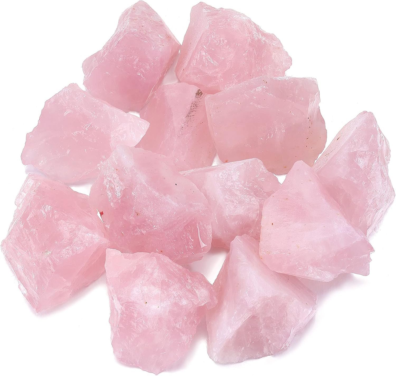 Top Plaza Bulk Rose Quartz Raw Healing Crystals 0.5lb