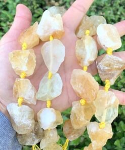 Adabele 15 Inch Natural Raw Citrine Nugget Beads