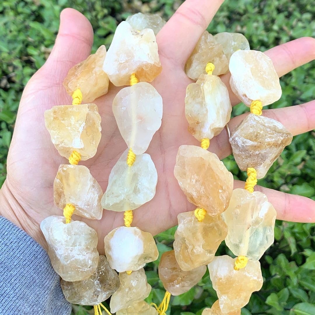 Adabele 15 Inch Natural Raw Citrine Nugget Beads