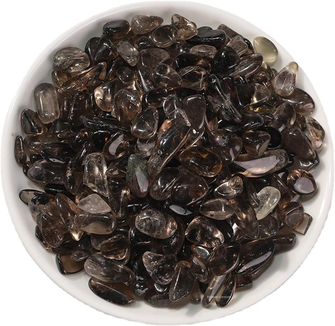 Erliway 1 lb Smoky Quartz Crystal Chips 7-9mm