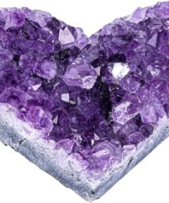 CrystalTears Amethyst Heart Geode Cluster – Reiki Healing Decor