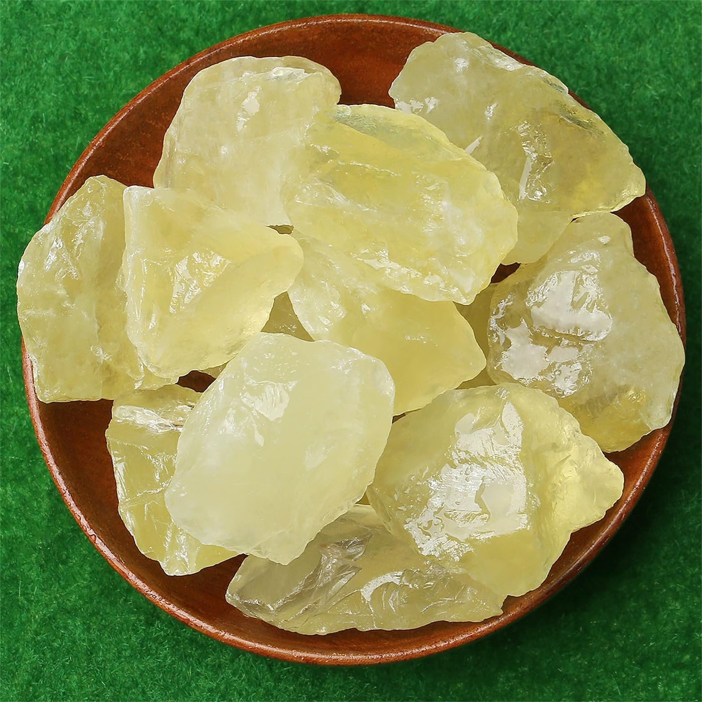 YATOJUZI Yellow Citrine 1lb Bulk Raw Healing Crystals