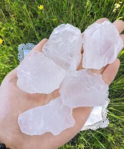 LAIDANLA Clear Quartz Natural Raw Healing Crystals, 4PCS