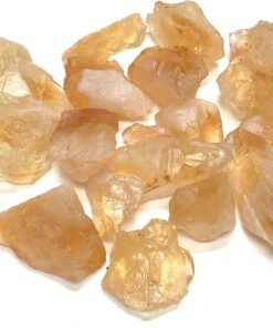 Half Pound Rough Citrine Crystal with Velvet Bag