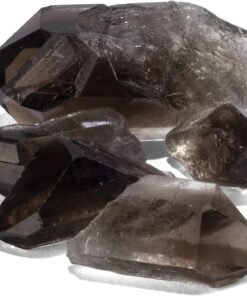 KALIFANO Raw Smoky Quartz Crystal Points, 250+ Carats