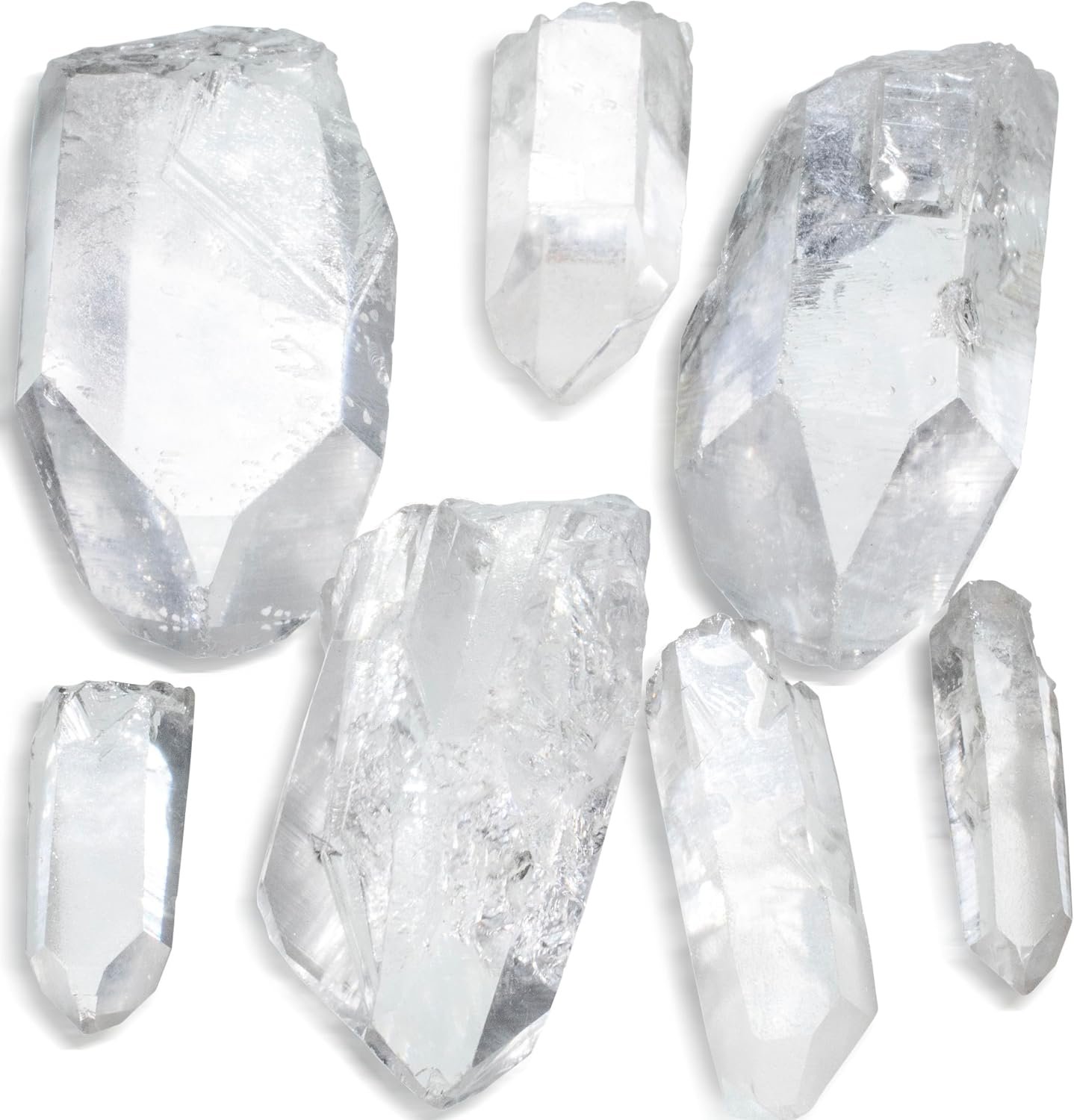 KALIFANO Museum Grade Raw Lemurian Quartz Points Bundle